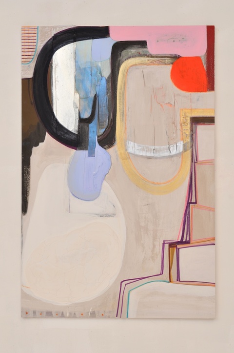 Pushing Out Of It Current Paintings Diatomaceous earth, gesso, Flashe paint, acrylic, ink, magic marker on wood panel