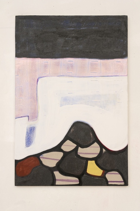 Little Mountain Small Paintings Diatomaceous earth, gesso, Flashe paint, acrylic, ink, magic marker on wood panel