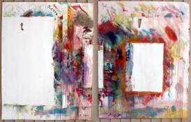 thomas fernandez Ghost Paintings 2002-2007 mixed media diptych
