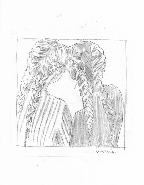 Braids TIFFANY WOLLMAN 2017 Pencil on paper