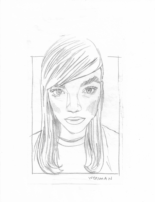 Model TIFFANY WOLLMAN 2017 Pencil on paper