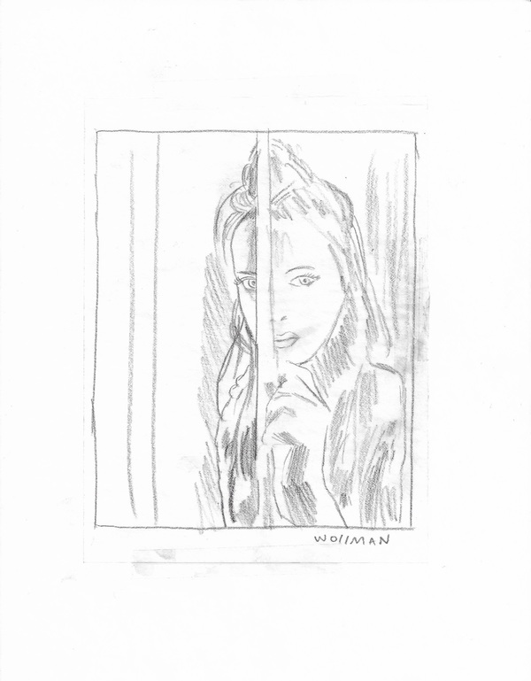 Gaze TIFFANY WOLLMAN 2017 Pencil on paper