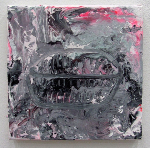 Feeding Laundry TIFFANY WOLLMAN 2010 Acrylic latex and flourescent paint on canvas