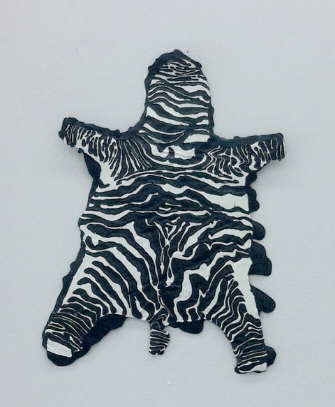 Skin Study (zebra) TIFFANY WOLLMAN 2012 Acrylic latex