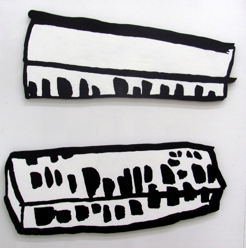 Domestic (Duo) TIFFANY WOLLMAN 2010 Acrylic latex on hand cut wood