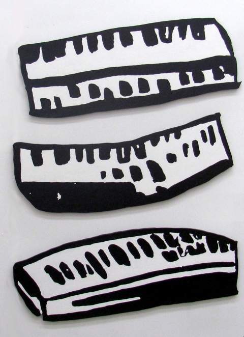 Domestic (trio) TIFFANY WOLLMAN 2010 Acrylic latex on hand cut wood