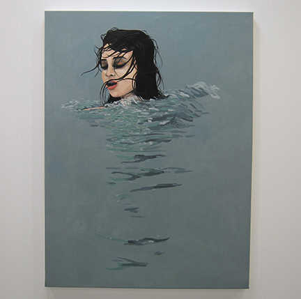 Girl in grey water TIFFANY WOLLMAN 2014 Oil on canvas