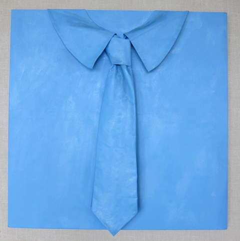 "Blue office shirt" TIFFANY WOLLMAN 2014 oil on canvas