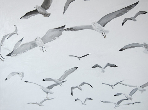Seagulls TIFFANY WOLLMAN 2014 Oil on canvas