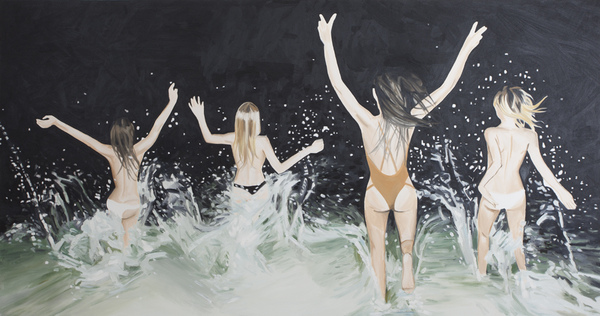Night Swimmers 2 TIFFANY WOLLMAN 2016 Oil on canvas