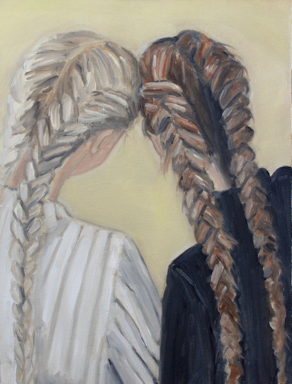 Bffs TIFFANY WOLLMAN 2017 Oil on canvas paper