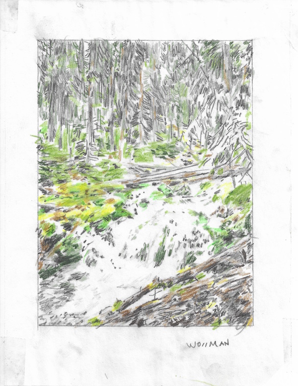 Karst Spring II TIFFANY WOLLMAN 2019 Pencil and pencil crayon on paper