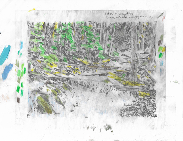 First sight of Karst spring TIFFANY WOLLMAN 2019 Pencil and pencil crayon on paper