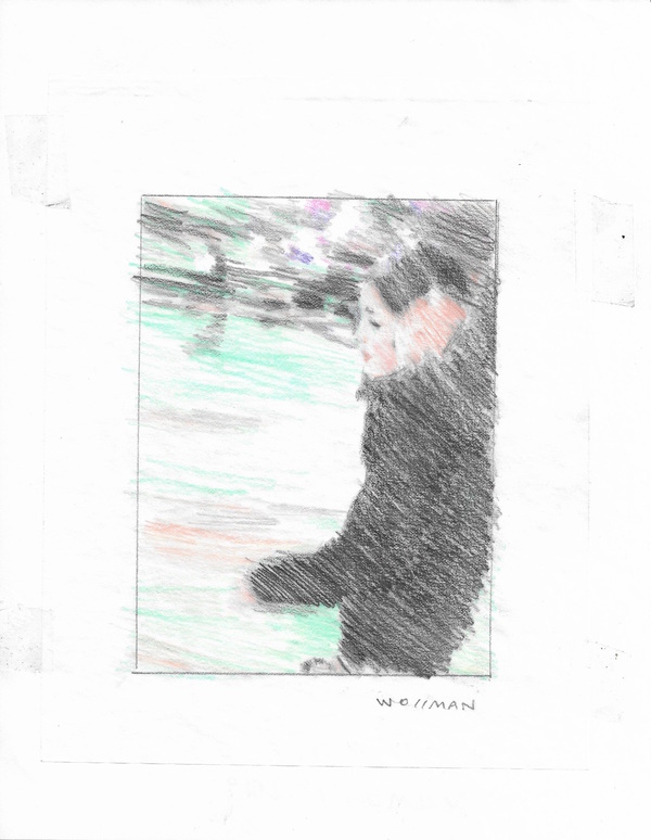 Madilyn Skating 1 TIFFANY WOLLMAN 2019 Pencil and pencil crayon on paper