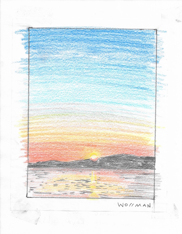 warm sunsets TIFFANY WOLLMAN 2019 Pencil and pencil crayon on paper