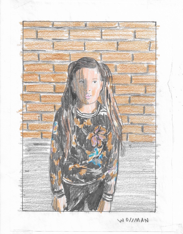 First day of grade 4 TIFFANY WOLLMAN 2019 Pencil and pencil crayon on paper