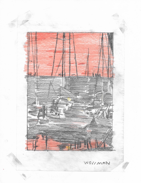 In between water and sky TIFFANY WOLLMAN 2019 Pencil and pencil crayon on paper