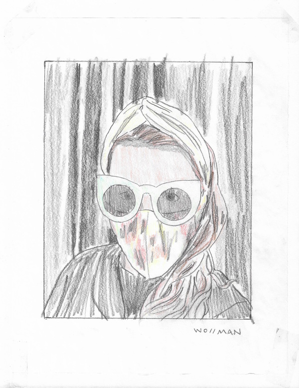 Anna TIFFANY WOLLMAN 2020 Pencil and pencil crayon on paper