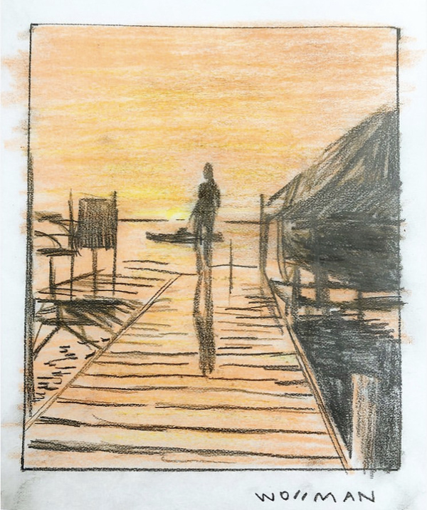 Urs TIFFANY WOLLMAN 2019 Pencil crayon and pencil on paper