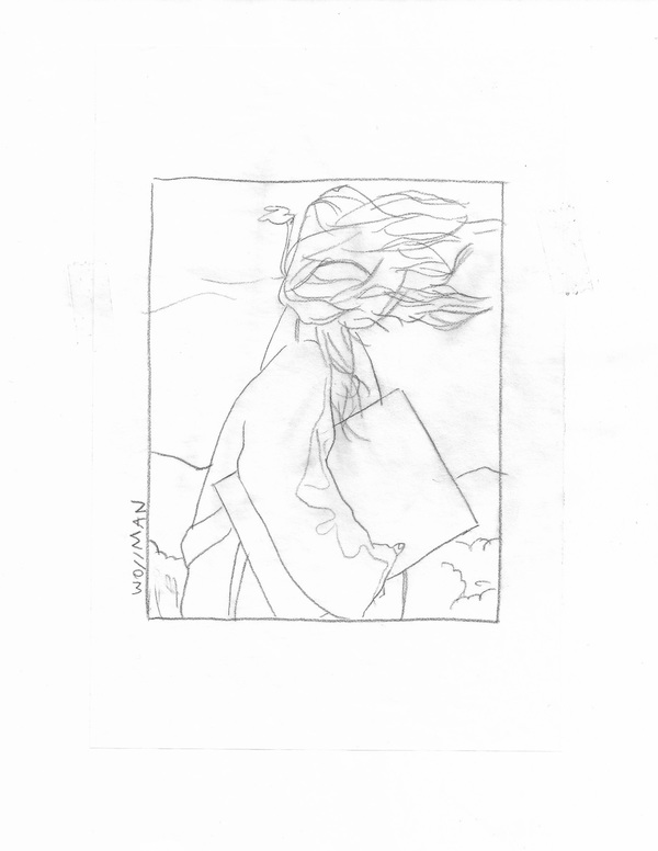 Windy Day TIFFANY WOLLMAN 2018 Pencil on paper