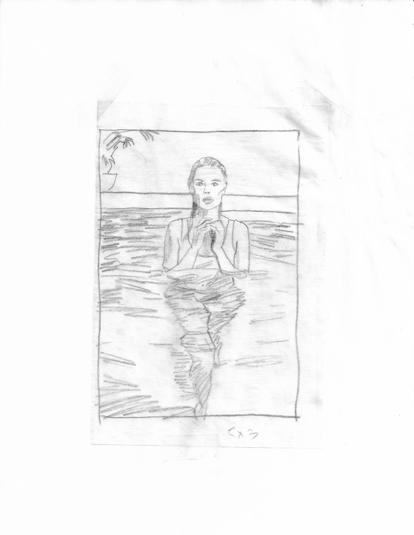 Underwater study Vl TIFFANY WOLLMAN 2018 Pencil on paper