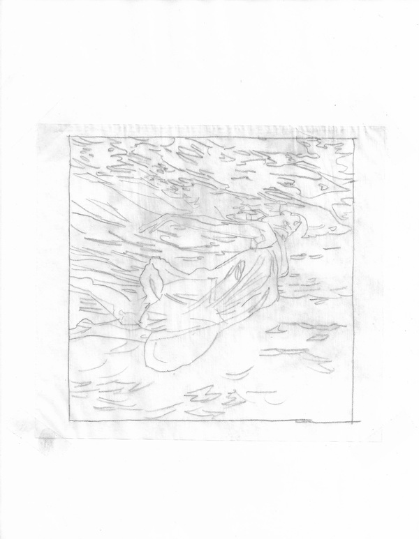 Underwater study ll TIFFANY WOLLMAN 2018 Pencil on paper