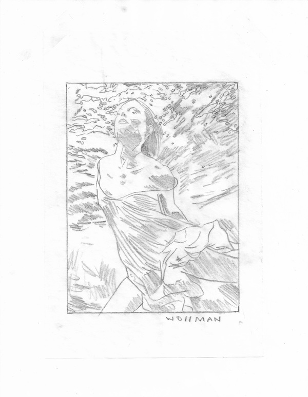 Underwater study TIFFANY WOLLMAN 2018 Pencil on paper