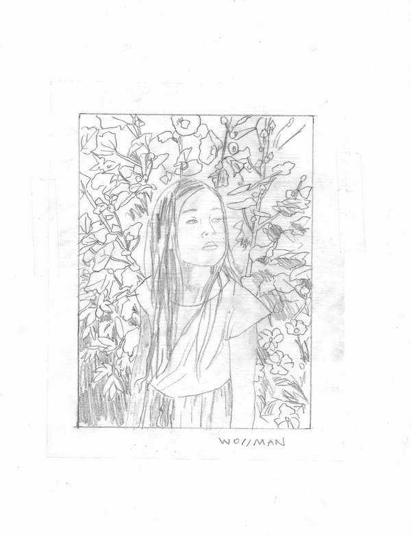 Madilyn waiting TIFFANY WOLLMAN 2019 Pencil on paper