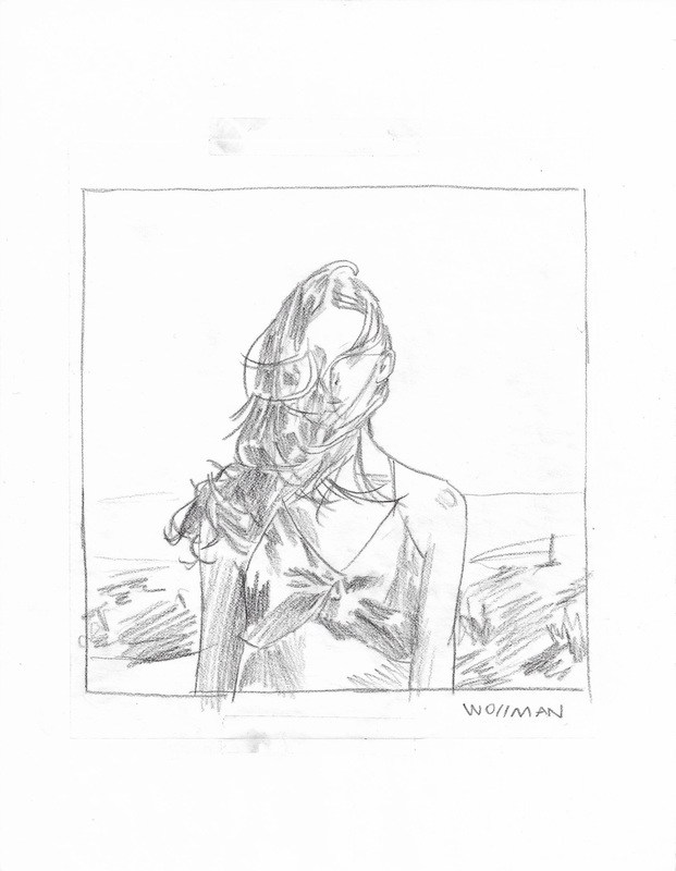 Windy beach TIFFANY WOLLMAN 2017 Pencil on paper
