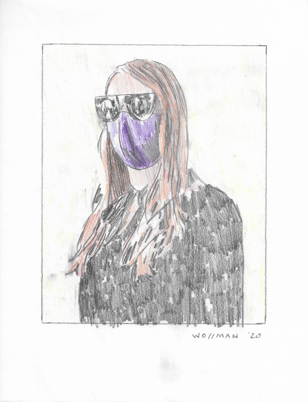 TIFFANY WOLLMAN 2020 Pencil and pencil crayon on paper TIFFANY WOLLMAN 2020 Pencil and pencil crayon on paper