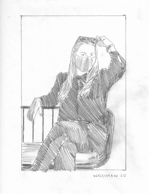 TIFFANY WOLLMAN 2020 Pencil on paper TIFFANY WOLLMAN 2020 Pencil on paper