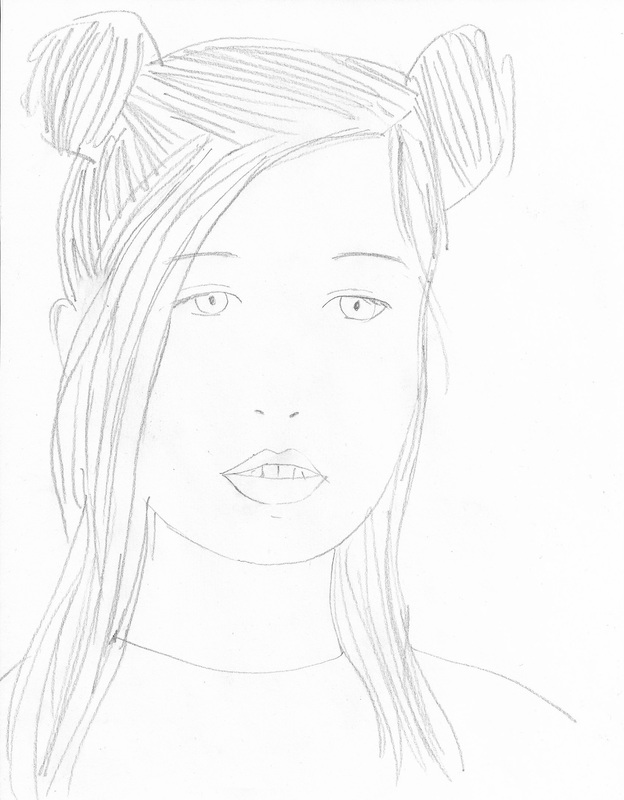 Space Buns TIFFANY WOLLMAN 2020 Pencil on paper