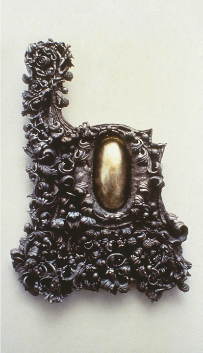 Miroir T i m o t h y H o r n Ménage à Trois (1992) Aluminum, glass, gold and silver leaf