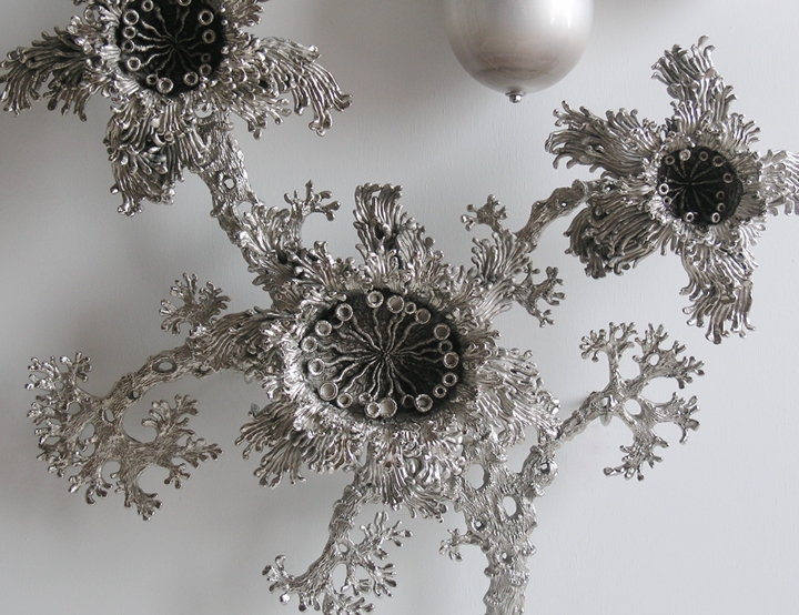 Tree of Heaven (detail) T i m o t h y H o r n ADAA/ The Art Show: Julie Heffernan & Timothy Horn mirrored blown glass, nickel-plated bronze