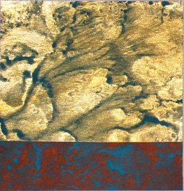 Tina Seligman Hatsuboku (2007) block printing ink on Chinese paper joss mounted on museum board