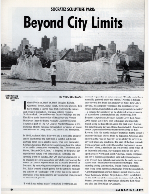 Tina Seligman Beyond City Limits: Socrates Sculpture Park 