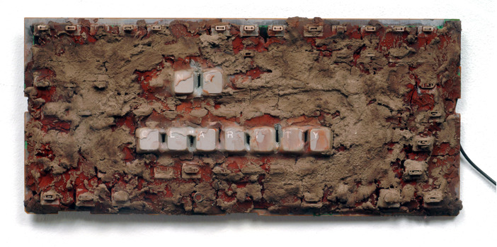 TOBY ZALLMAN Keyboards Clay, dirt and pigment on keyboard