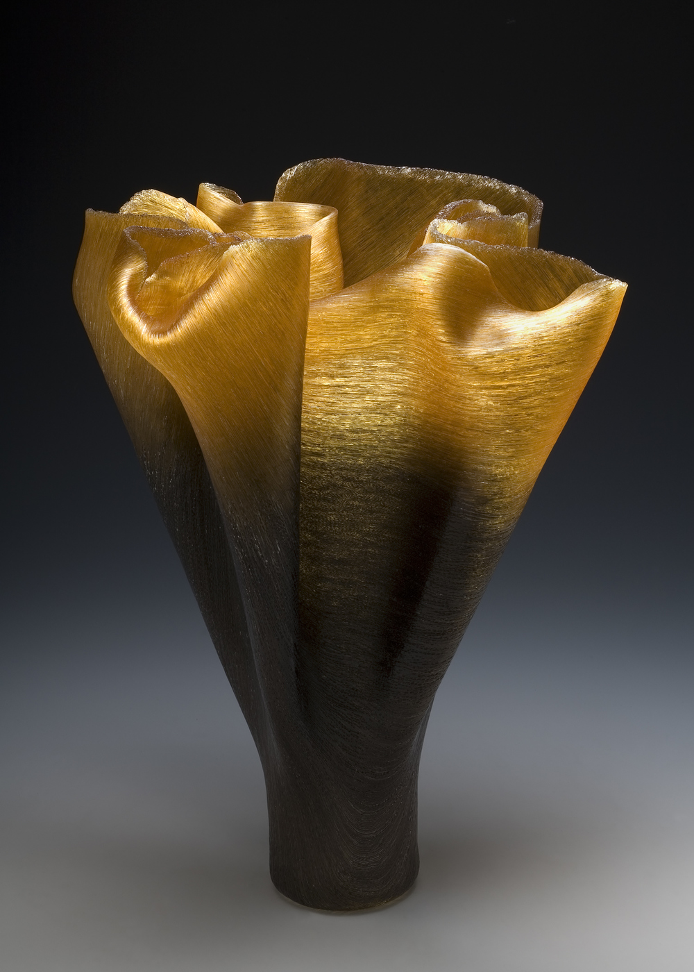 Soltanto Toots Zynsky Recent Works Filet-de-Verre Fused and thermo formed colored glass threads