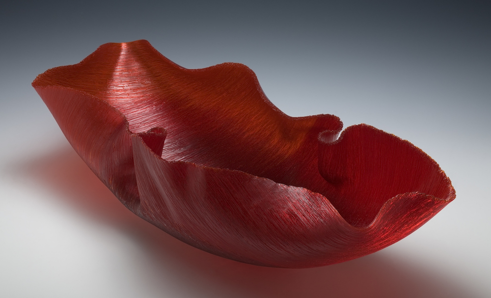 Calare Toots Zynsky Recent Works Filet-de-Verre Fused and thermo formed colored glass threads