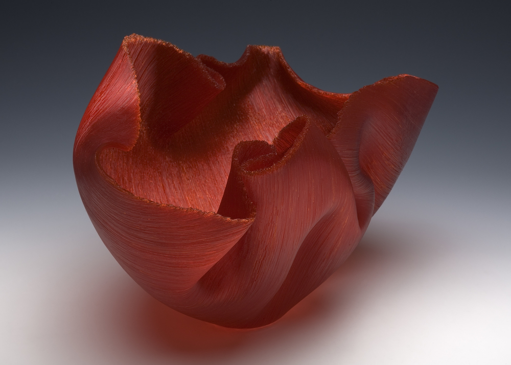 Voluta Mizimah Toots Zynsky Recent Works Filet-de-Verre Fused and thermo formed colored glass threads
