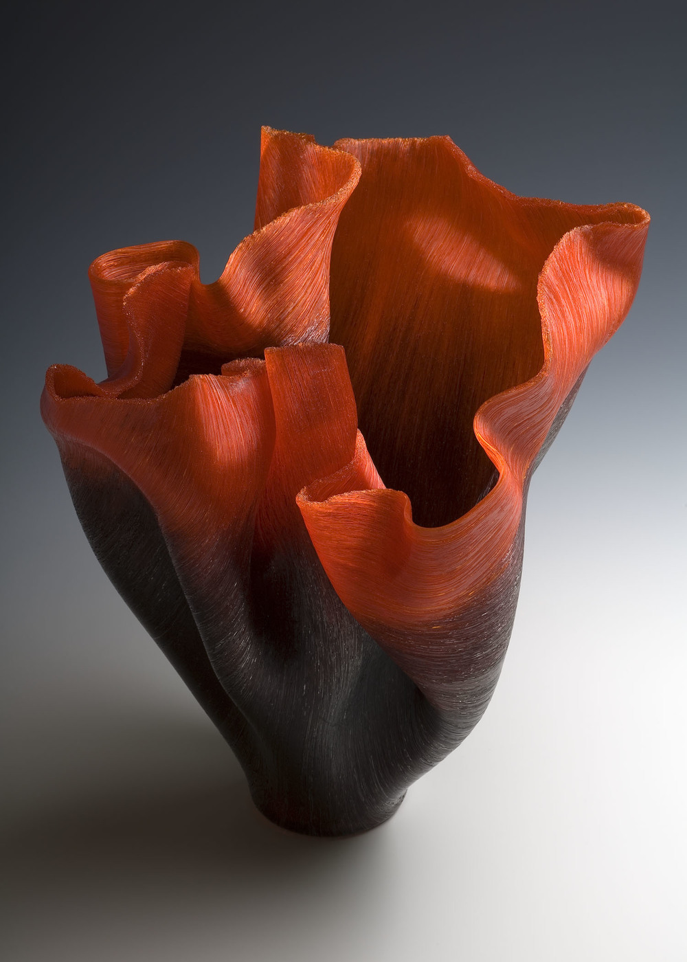 Incantatrice Toots Zynsky Recent Works Filet-de-Verre Fused and thermo formed colored glass threads