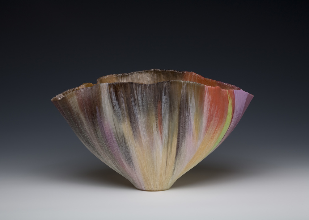 Varco Toots Zynsky Recent Works Filet-de-Verre Fused and thermo formed colored glass threads