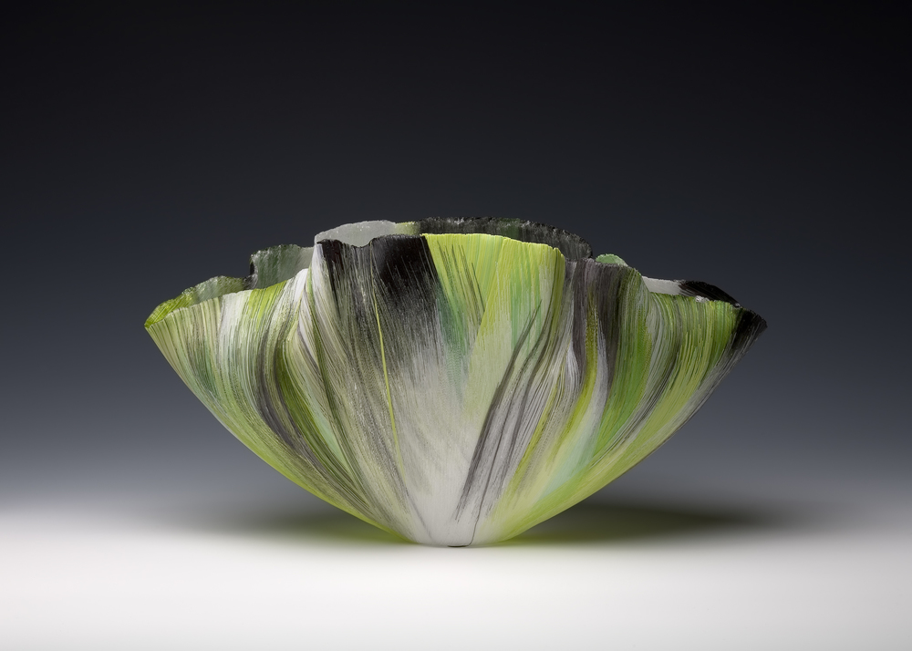 Mandorio Toots Zynsky Recent Works Filet-de-Verre Fused and thermo formed colored glass threads