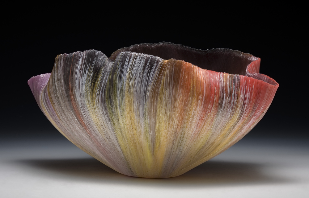 Scarto Toots Zynsky Recent Works Filet-de-Verre Fused and thermo formed colored glass threads