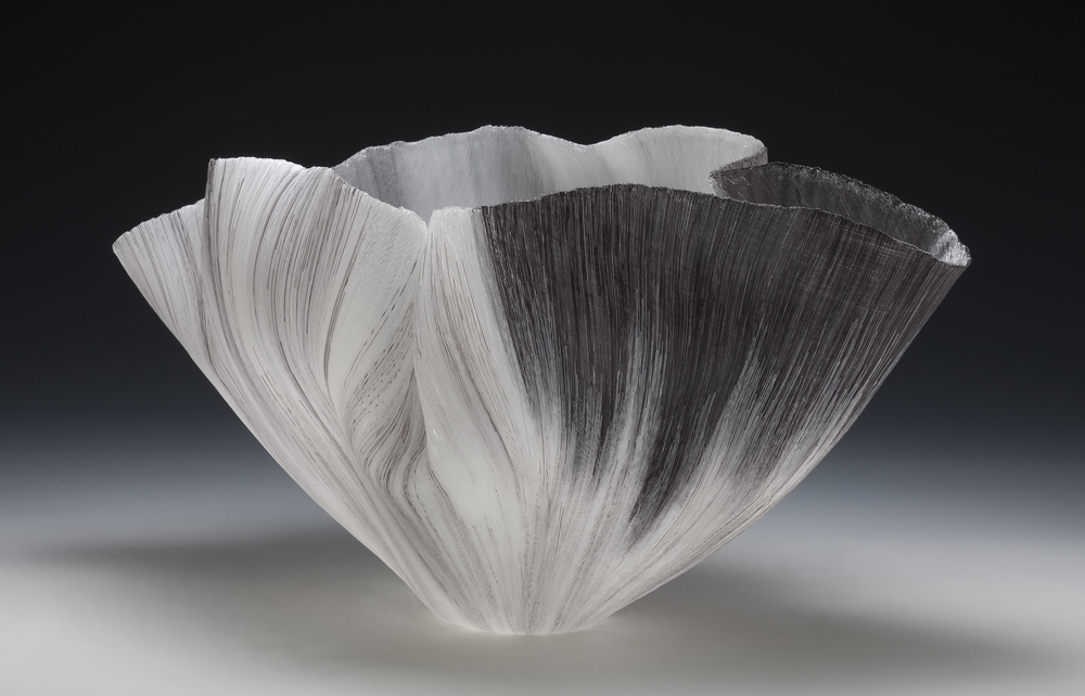 Penna Toots Zynsky Recent Works Filet-de-Verre Fused and thermo formed colored glass threads