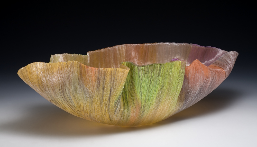 Incrocio Toots Zynsky Recent Works Filet-de-Verre Fused and thermo formed colored glass threads