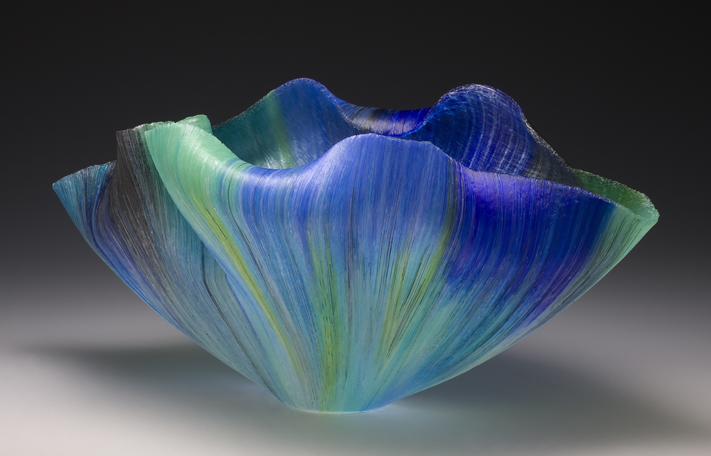 Adirivieni Toots Zynsky Recent Works Filet-de-Verre Fused and thermo formed colored glass threads