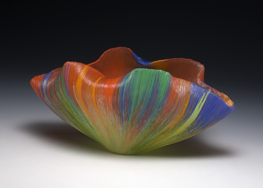 Svelto Toots Zynsky Recent Works Filet-de-Verre Fused and thermo formed colored glass threads
