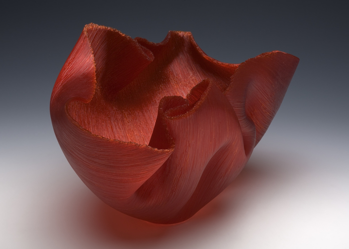 Voluta Mizimah Toots Zynsky Recent Works Filet-de-Verre, fused and thermoformed colored glass threads