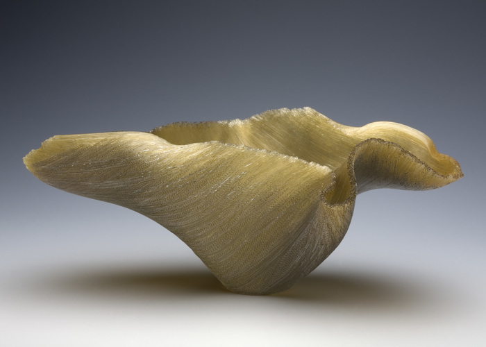 Fuga Toots Zynsky Recent Works Filet-de-Verre, fused and thermoformed colored glass threads